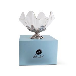 Arthur Court 11" Fleur-De-Lis Stand Acrylic Bowl BNIB